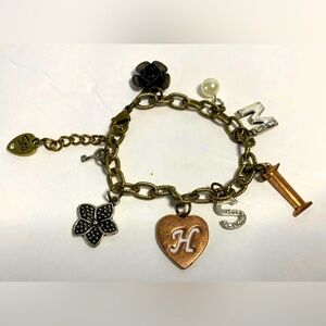 Sandra Magsamen 'With Love' linked chain Charm Bracelet